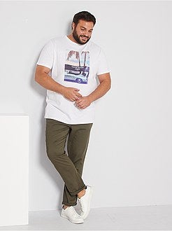 Fitted chinobroek van stretch twillstof - Kiabi