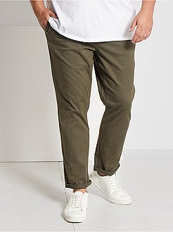 Fitted chinobroek van stretch twillstof - Kiabi