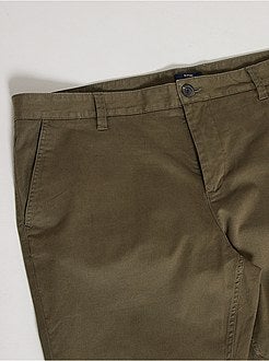 Fitted chinobroek van stretch twillstof - Kiabi