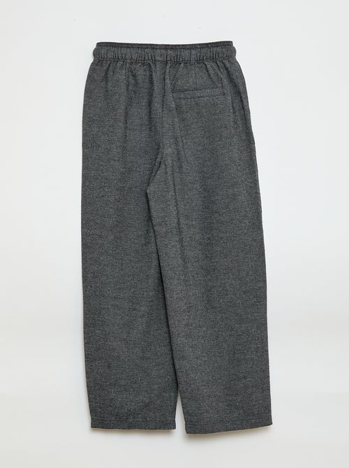 Flanellen broek in joggingmodel - Kiabi