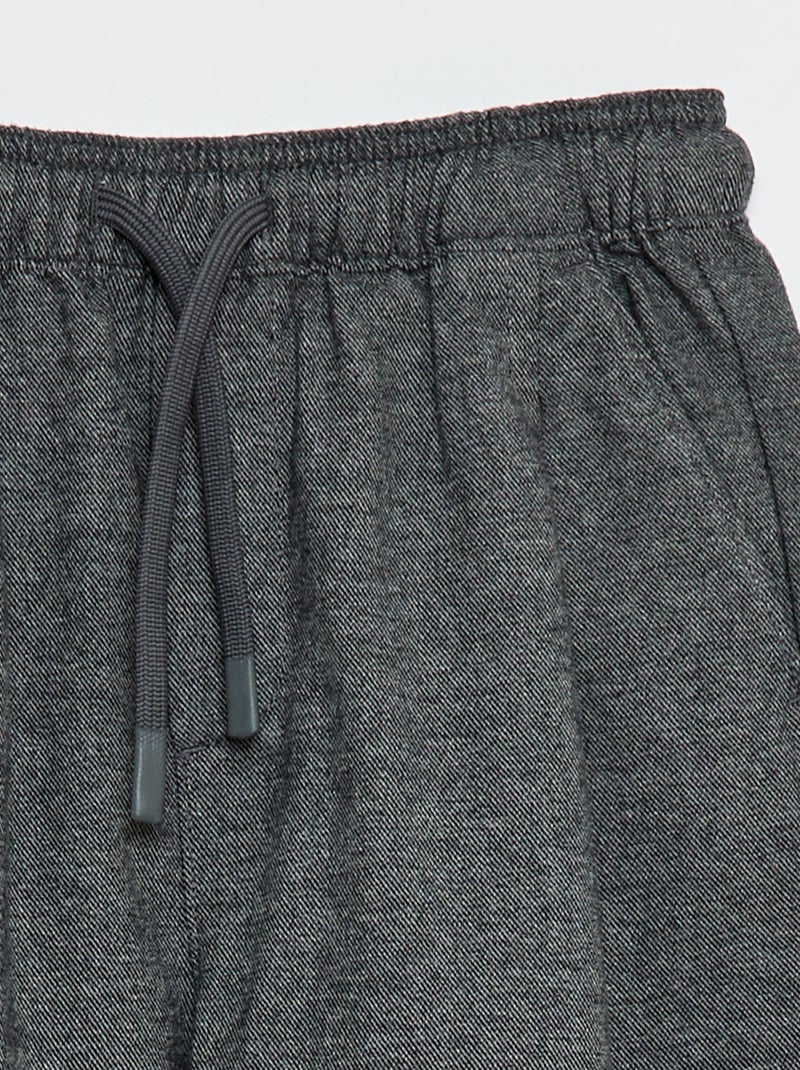 Flanellen broek in joggingmodel Grijs - Kiabi