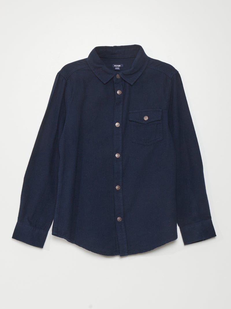 Flanellen overhemd BLAUW - Kiabi