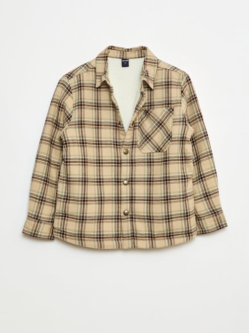 Flanellen overhemd met voering - Kiabi