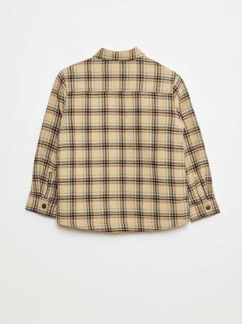 Flanellen overhemd met voering - Kiabi