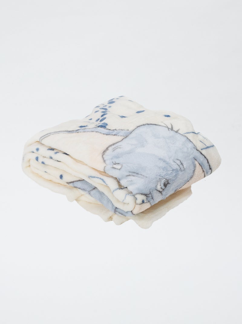 Flanellen plaid met Dumbo-print Biege - Kiabi