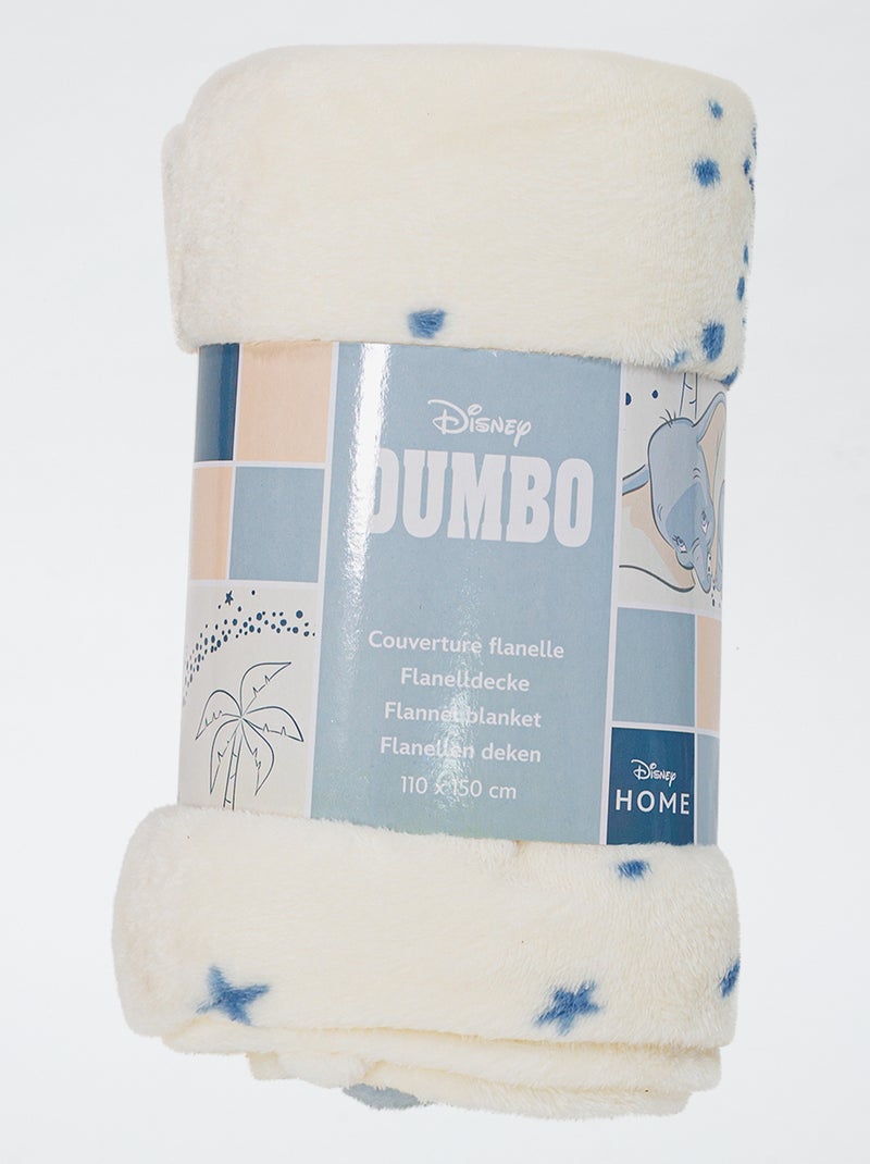 Flanellen plaid met Dumbo-print Biege - Kiabi