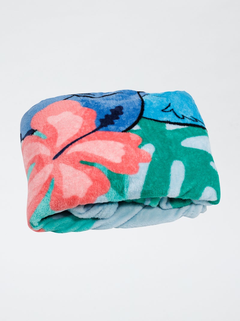 Flanellen plaid met Stitch-print Blauw - Kiabi