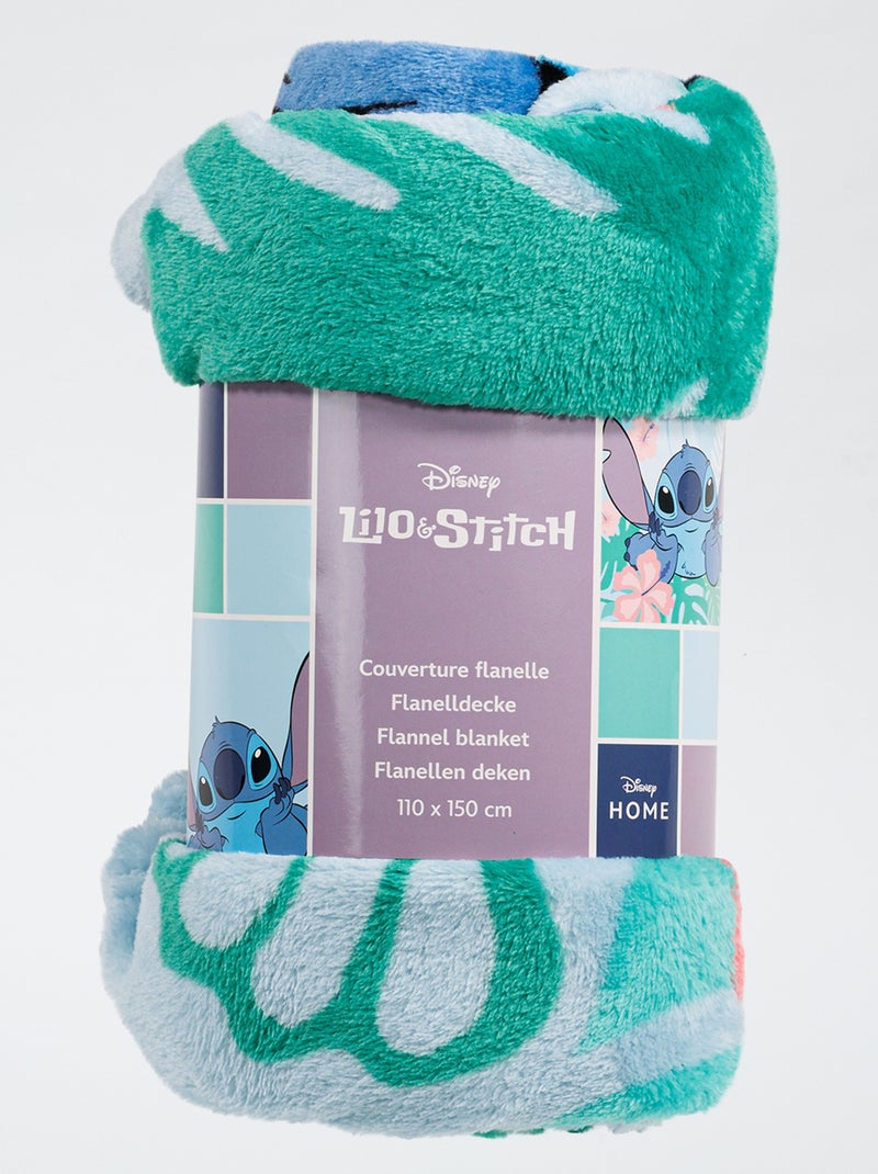 Flanellen plaid met Stitch-print Blauw - Kiabi