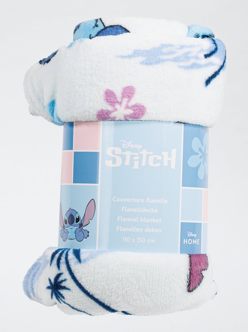 Flanellen plaid met Stitch-print Blauw - Kiabi