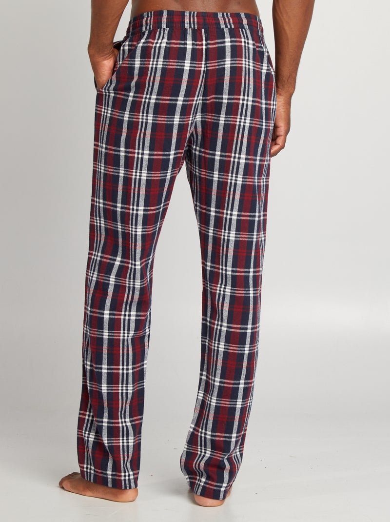 Flanellen pyjamabroek ROOD - Kiabi