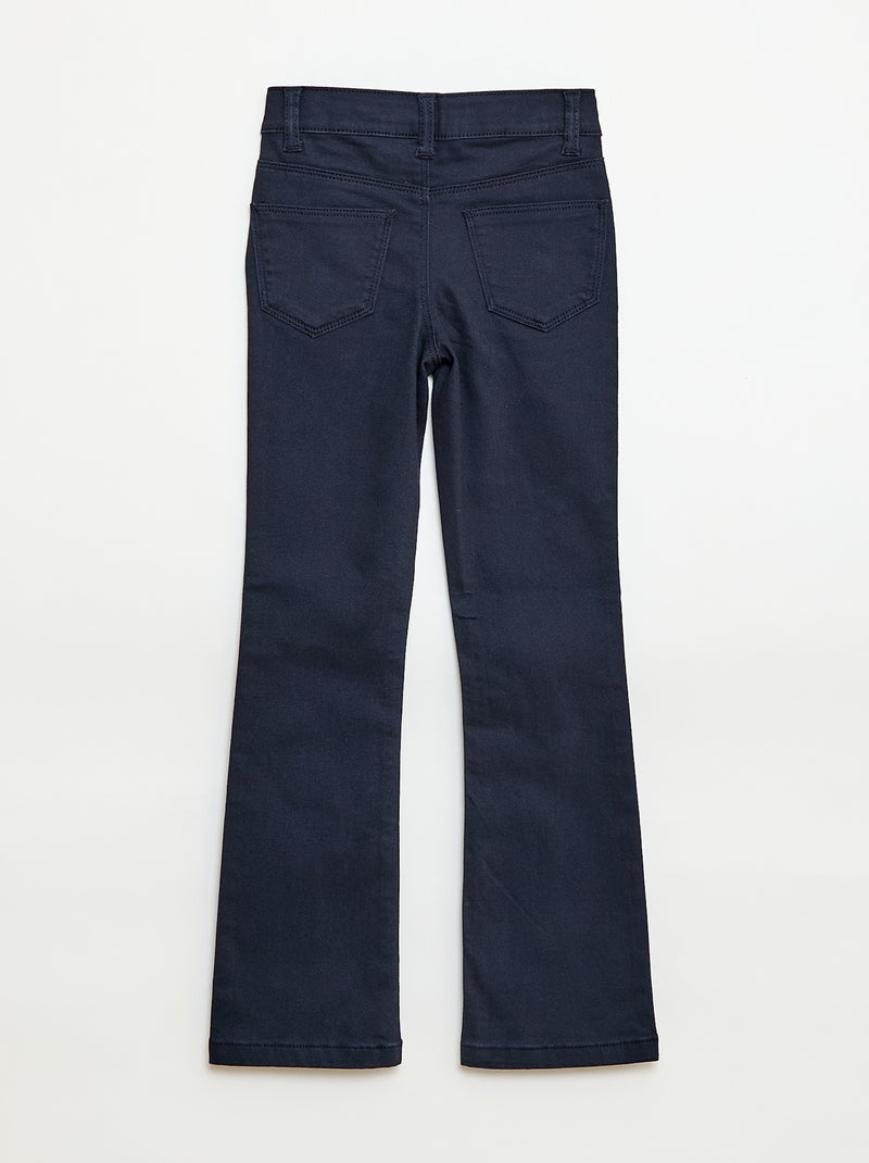 Flare broek - Aansluitende pasvorm Blauw - Kiabi