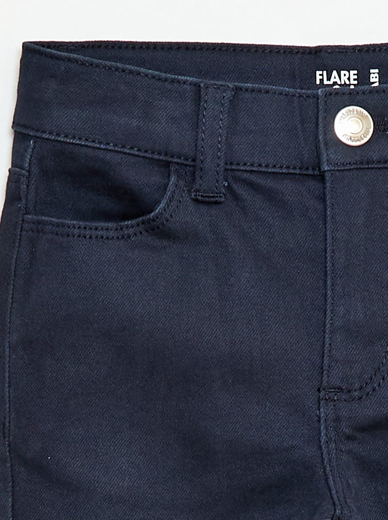 Flare broek - Aansluitende pasvorm Blauw - Kiabi