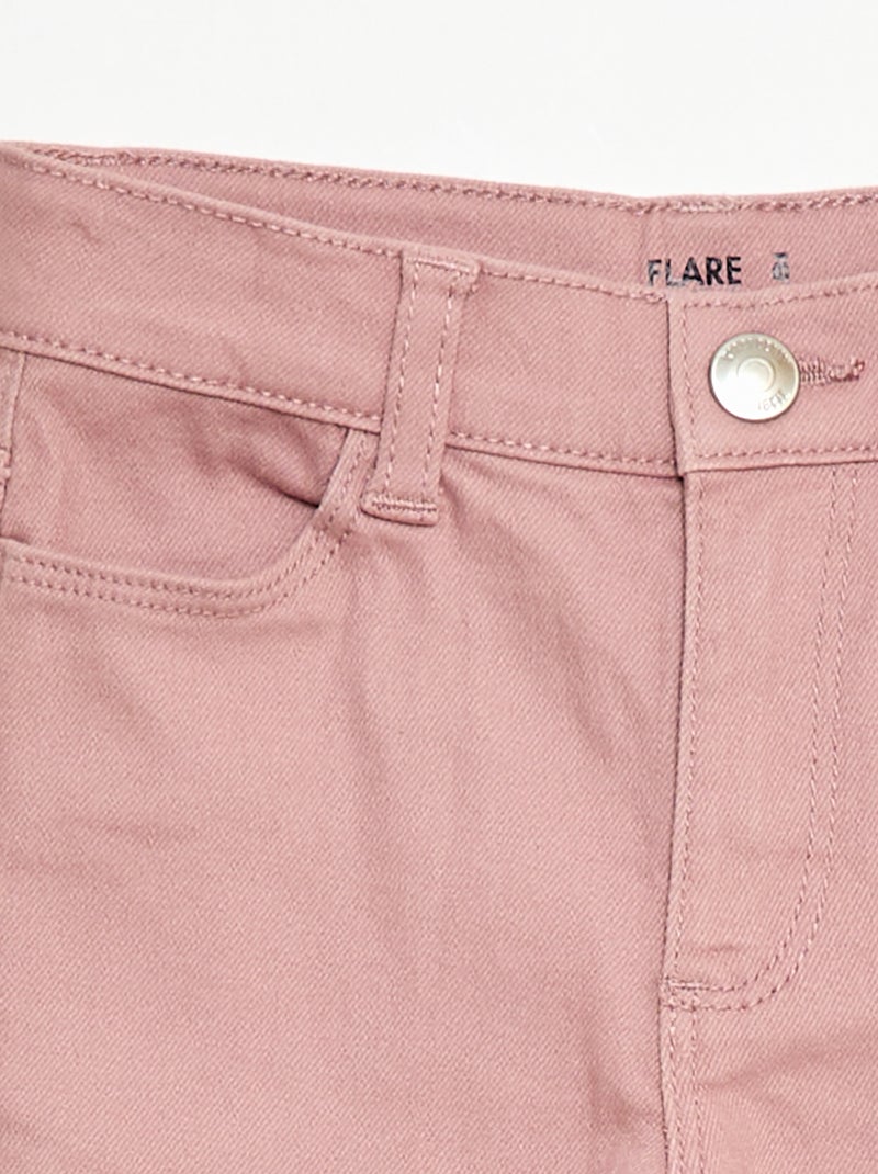 Flare broek - Aansluitende pasvorm Rose - Kiabi