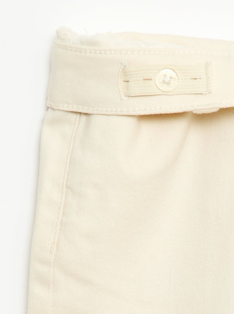 Flare broek - Aansluitende pasvorm Wit - Kiabi
