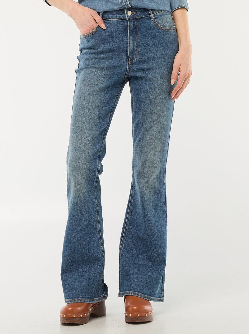 Flared / bootcut jeans met hoge taille Blauw - Kiabi