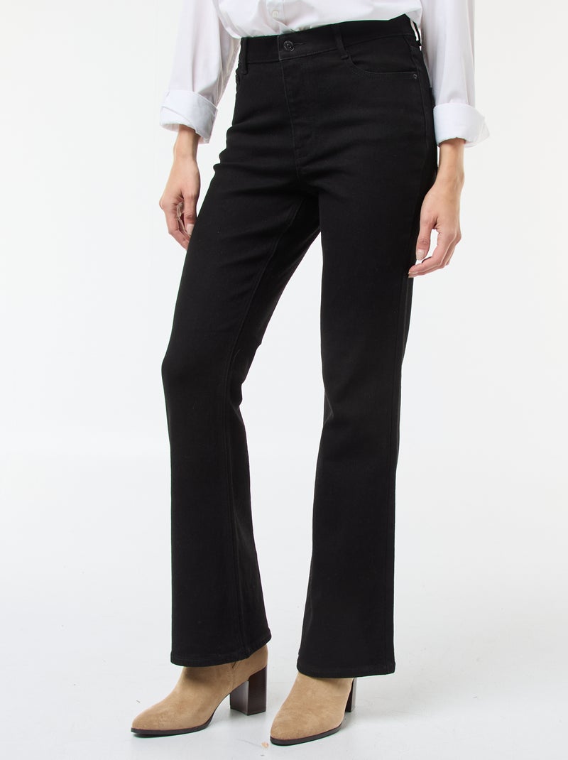 Flared / bootcut jeans met hoge taille Zwart - Kiabi