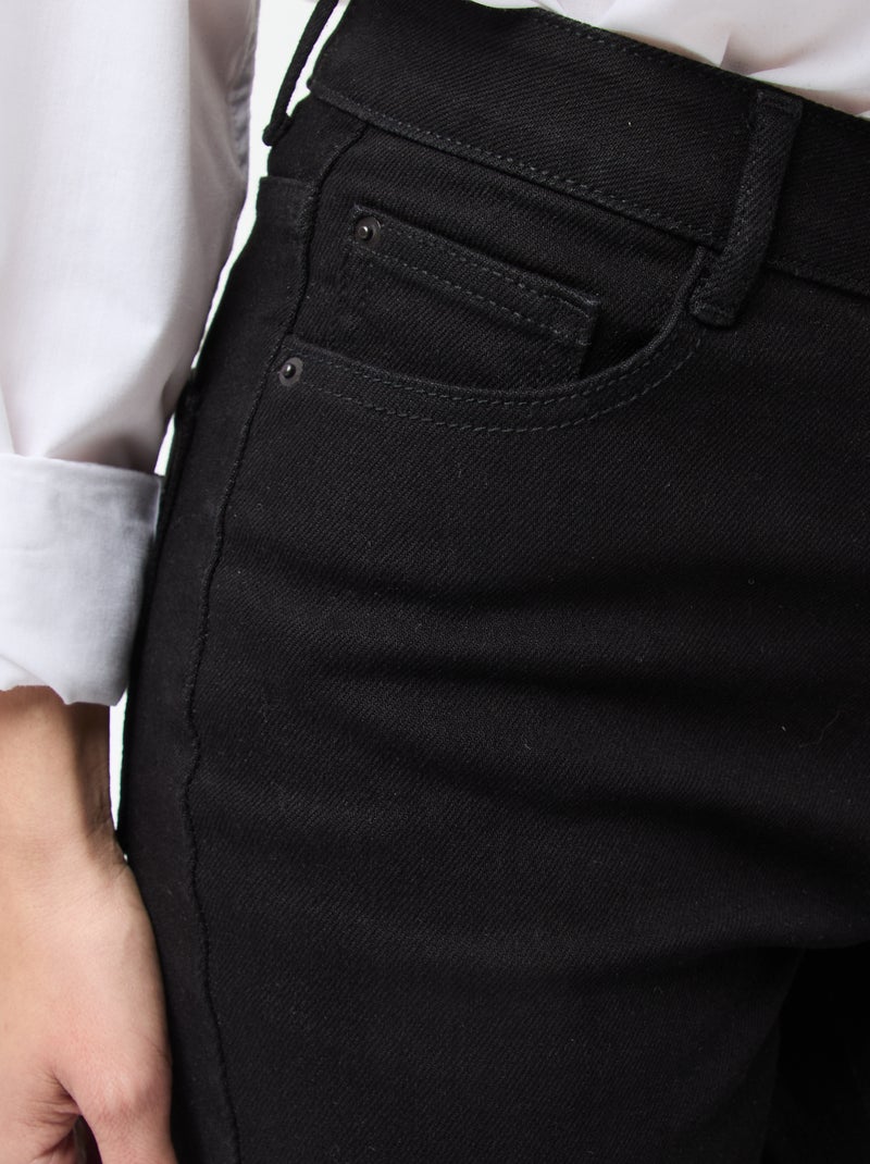 Flared / bootcut jeans met hoge taille Zwart - Kiabi