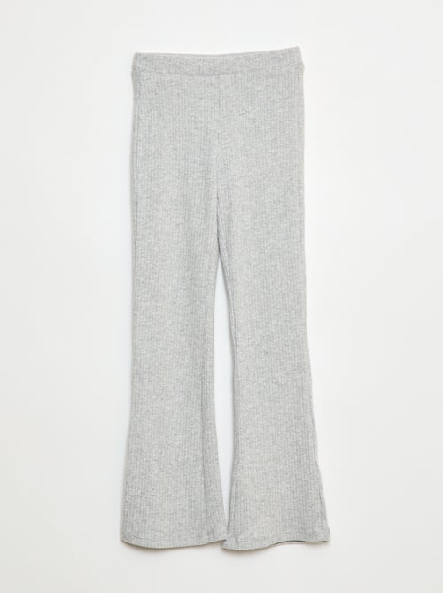Flared broek van effen katoen - Kiabi