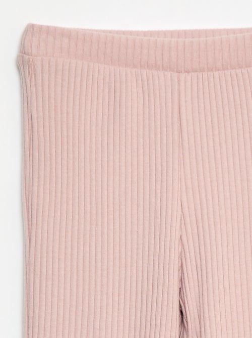 Flared broek van effen katoen - Kiabi