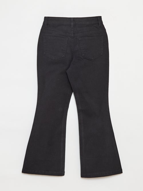 Flared broek van keperstof met verstelbare taille - Kiabi