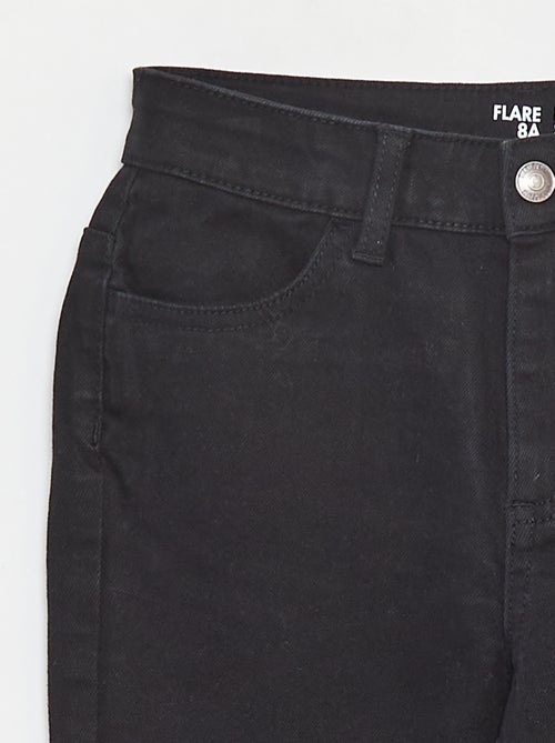 Flared broek van keperstof met verstelbare taille - Kiabi