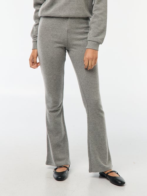 Flared broek van stretchkatoen - Kiabi