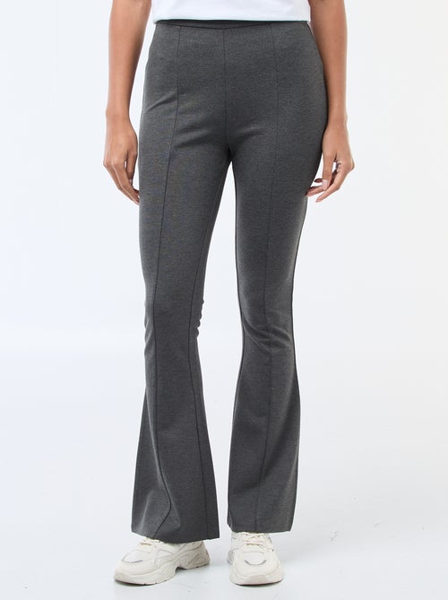 Flared broek van ultrastretch tricot - Kiabi