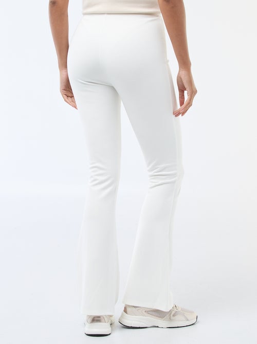 Flared broek van ultrastretch tricot - Kiabi