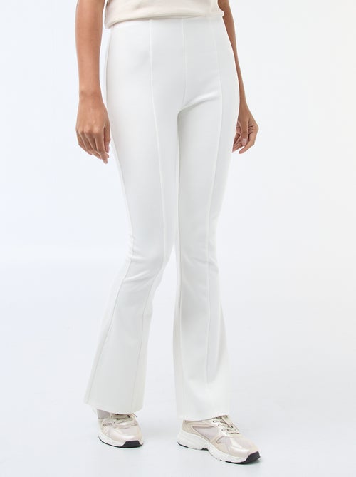 Flared broek van ultrastretch tricot - Kiabi