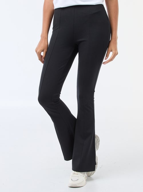 Flared broek van ultrastretch tricot - Kiabi