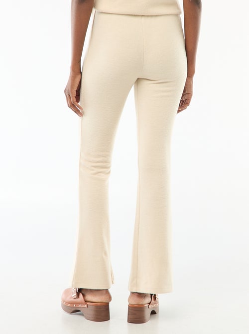 Flared broek van zacht tricot - Kiabi