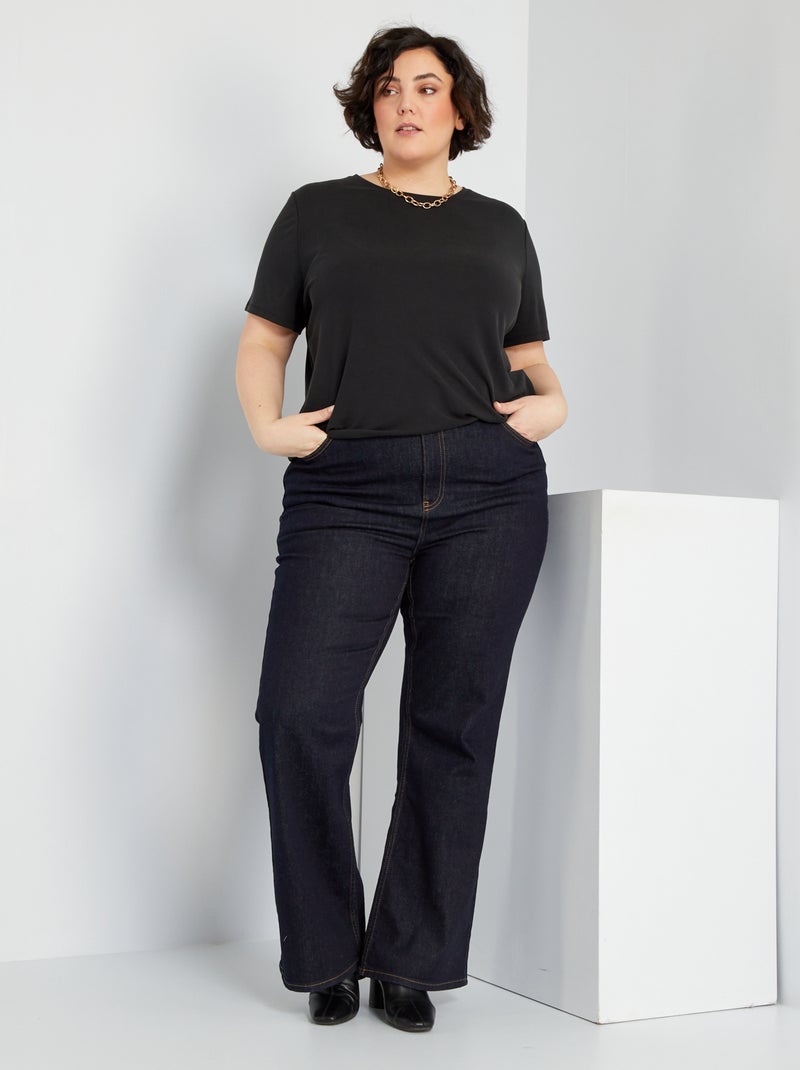 Flared denim broek - 28L BLAUW - Kiabi