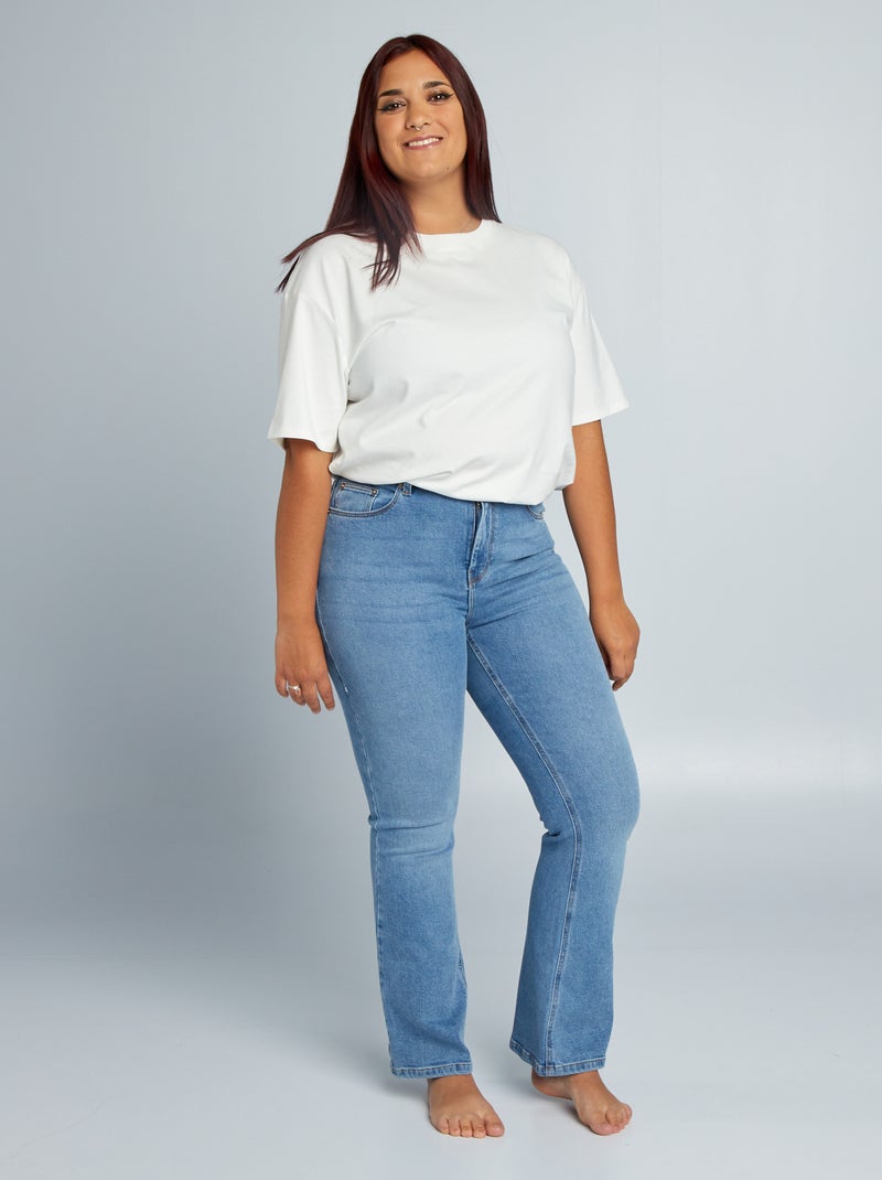 Flared jeans met 5 zakken - L28 BLAUW - Kiabi