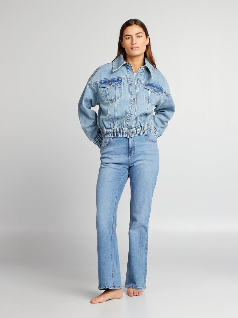 Flared jeans met 5 zakken - L28 BLAUW - Kiabi