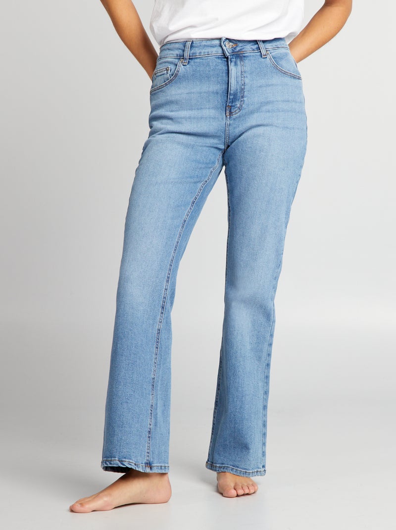 Flared jeans met 5 zakken - L28 BLAUW - Kiabi