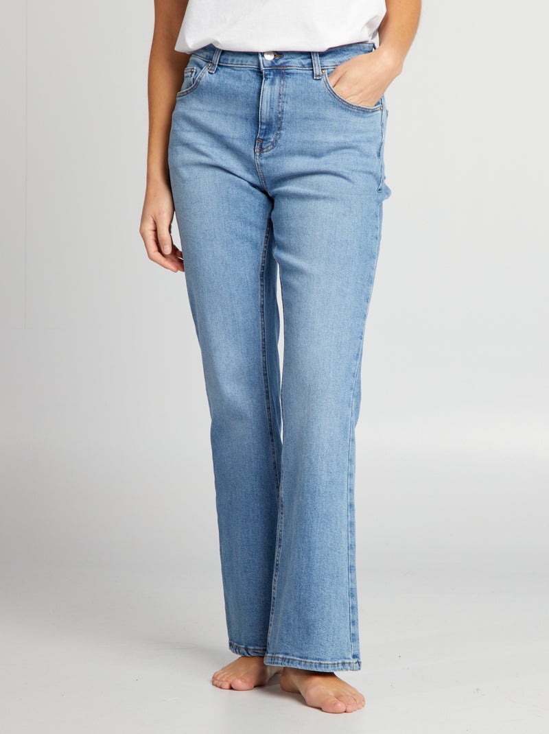 Flared jeans met 5 zakken - L28 BLAUW - Kiabi