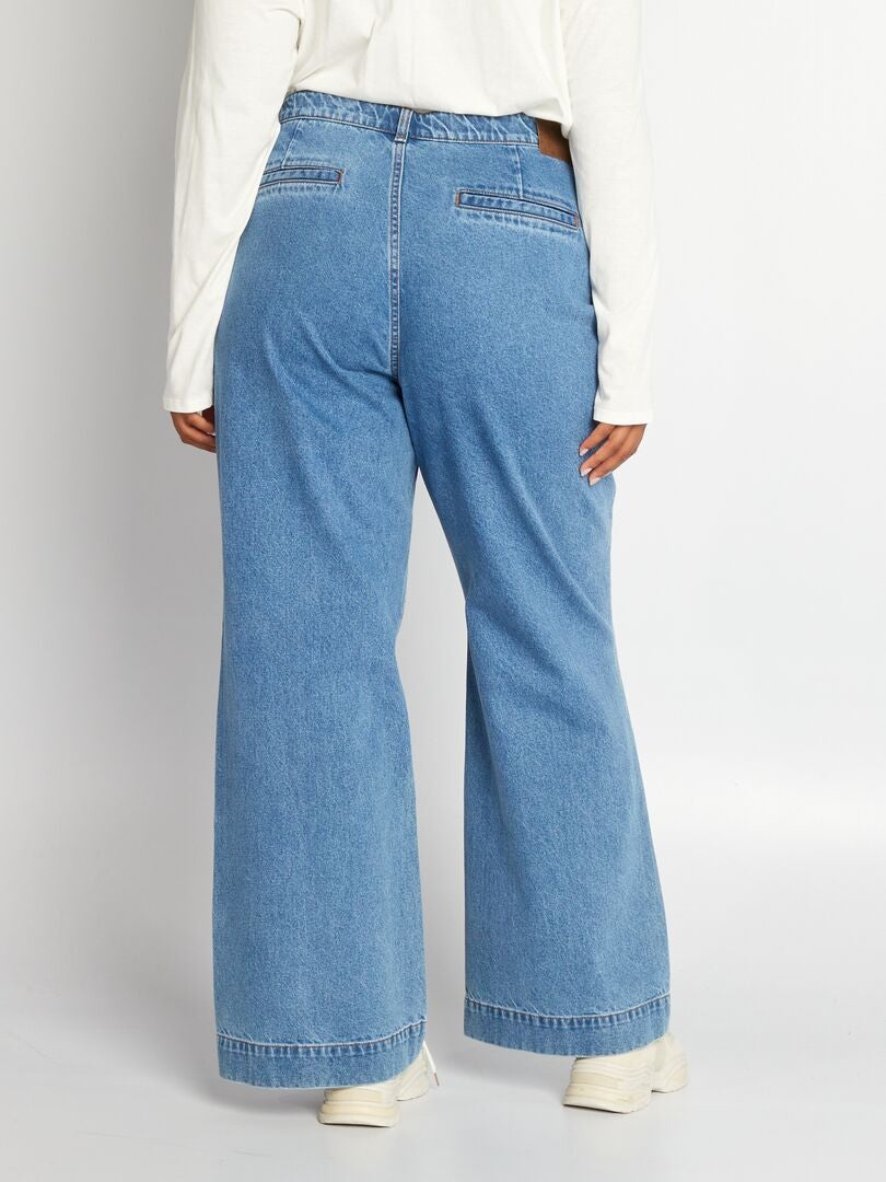 Flared jeans met hoge taille BLAUW - Kiabi