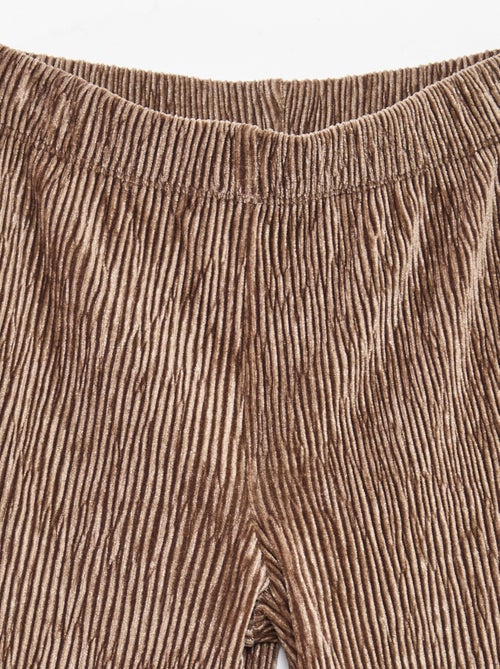 Flared legging met fluweelachtige textuur - Kiabi