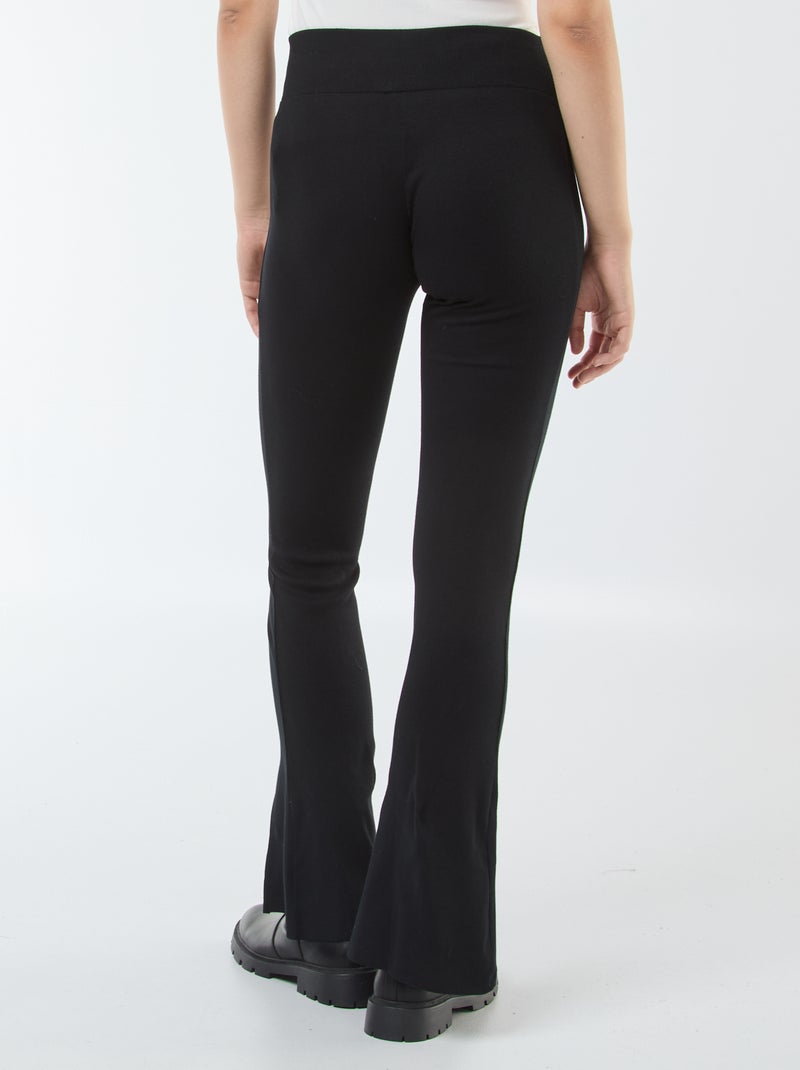 Flared legging van ribstof zwart - Kiabi