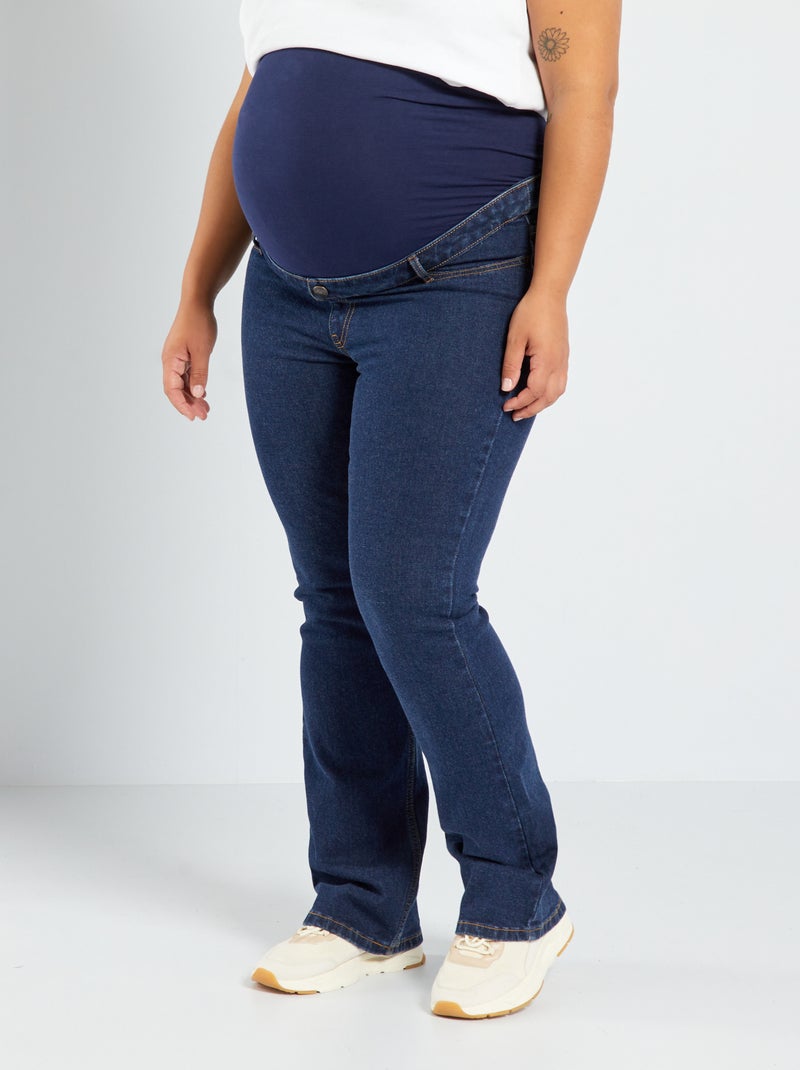 Flared zwangerschapsbroek BLAUW - Kiabi