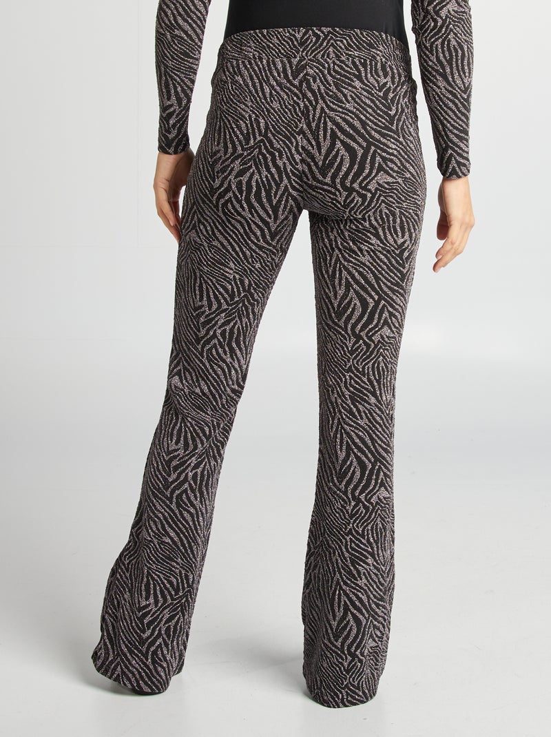 Flared zwangerschapsbroek van glitterstof 'Only Maternity' ZWART - Kiabi