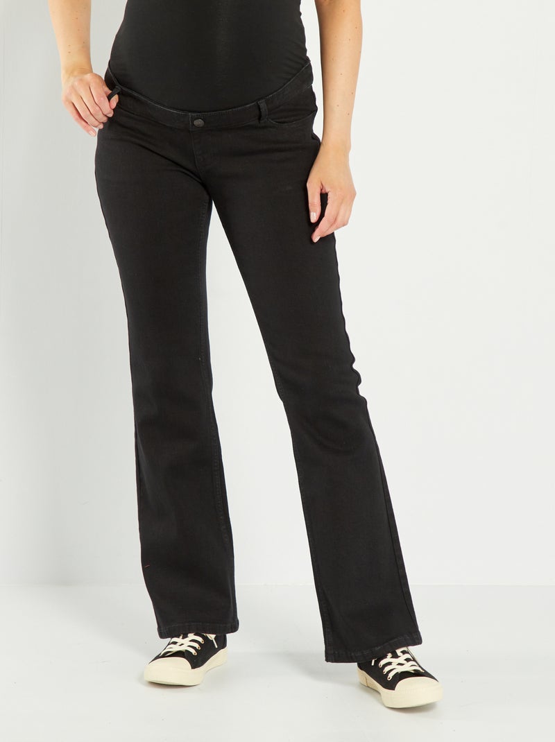 Flared zwangerschapsjeans ZWART - Kiabi