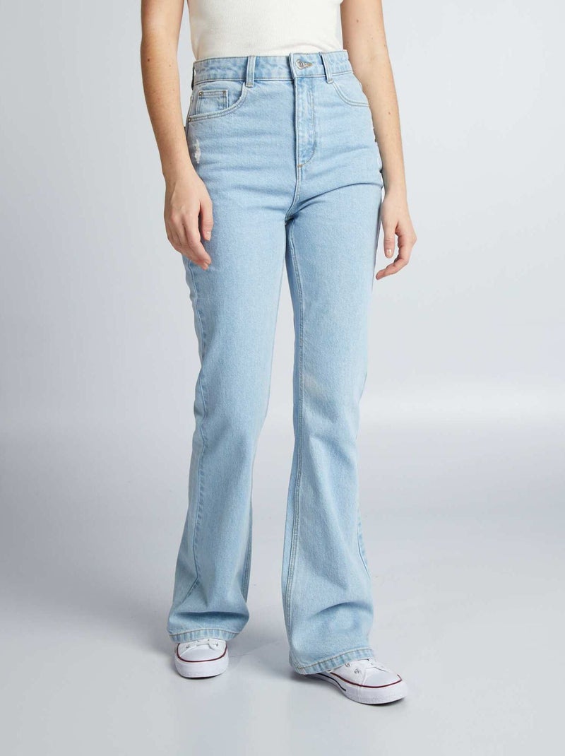 Flared/bootcut jeans met hoge taille BLAUW - Kiabi