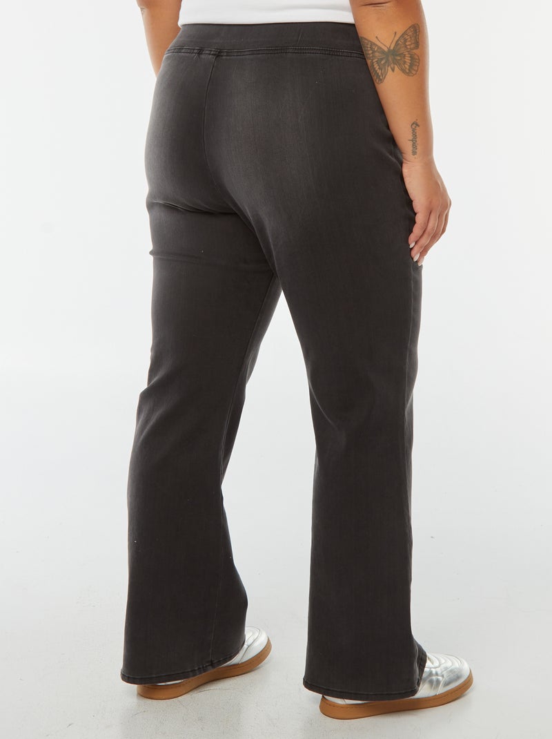 Flared/bootcut jeans met normale taille 'Carmakoma' Zwart - Kiabi