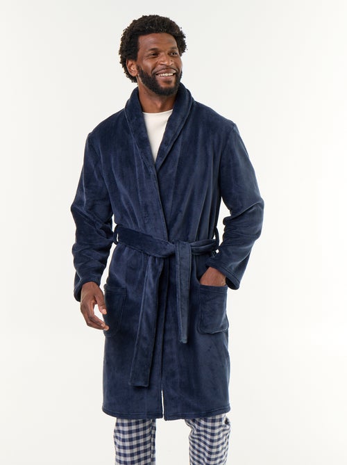 Fleece badjas met ceintuur - Kiabi Fleece badjas met ceintuur - Kiabi