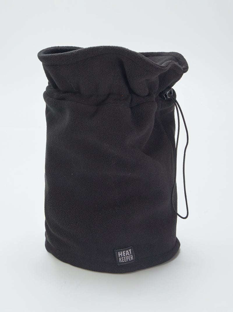 Fleece cirkelsjaal ZWART - Kiabi