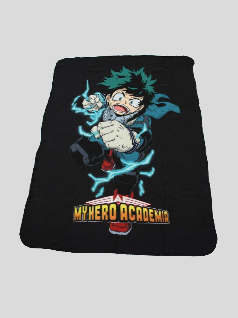 Fleece dekentje 'My Hero Academia' zwart - Kiabi
