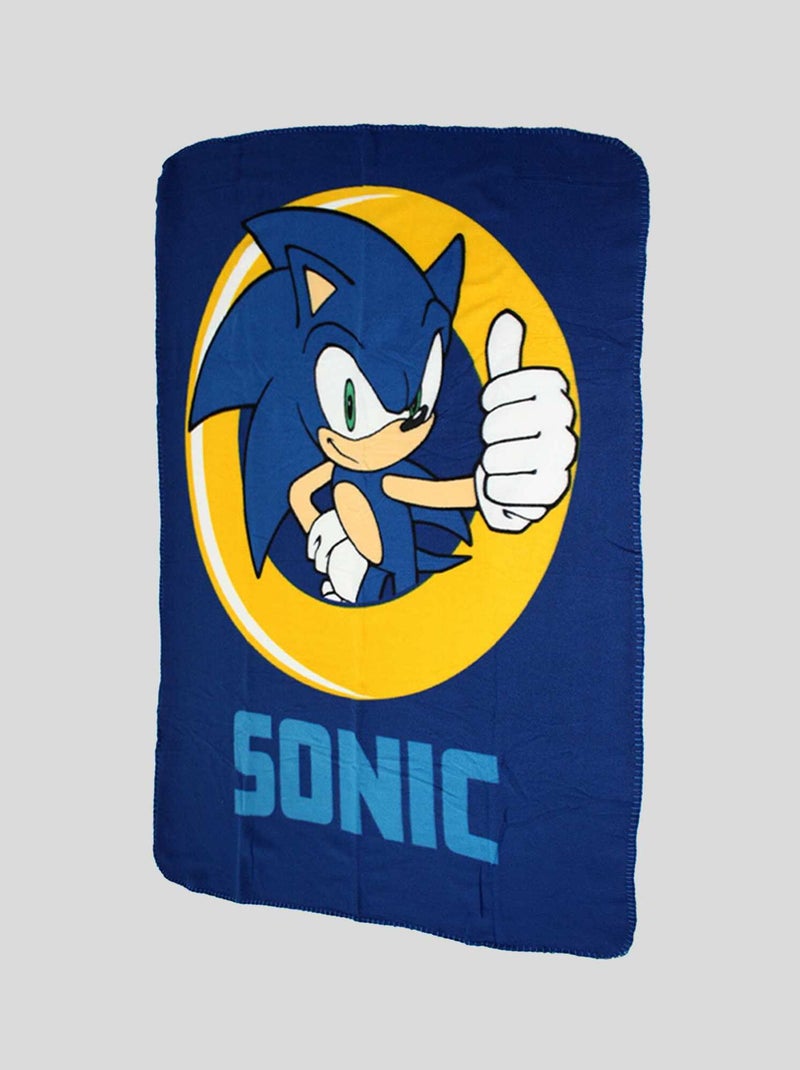 Fleece dekentje 'Sonic' BLAUW - Kiabi