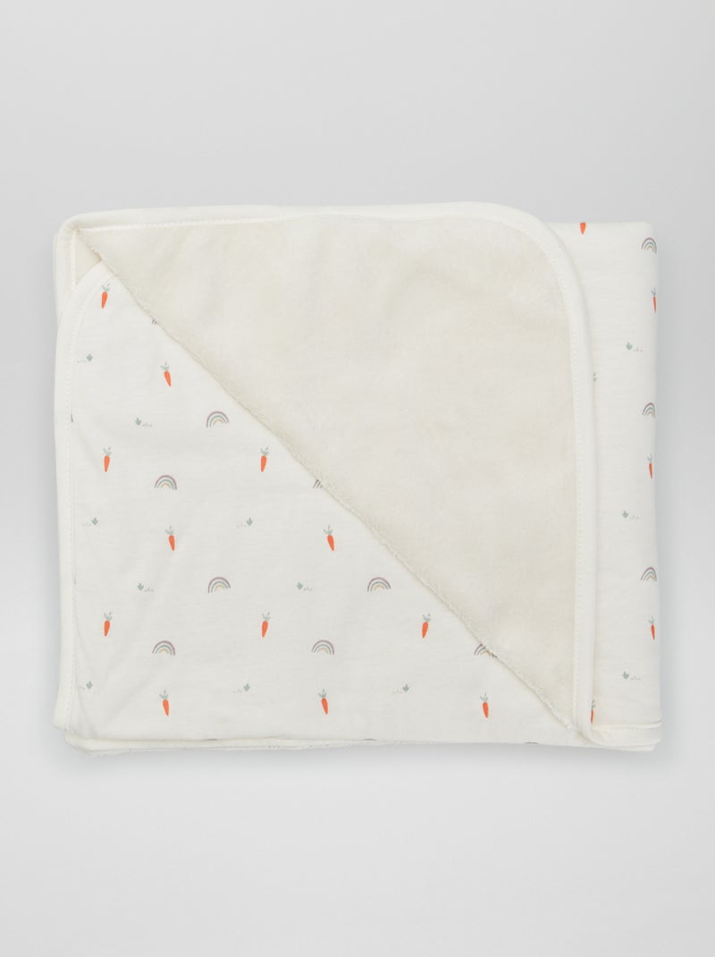 Fleece dekentje WIT - Kiabi