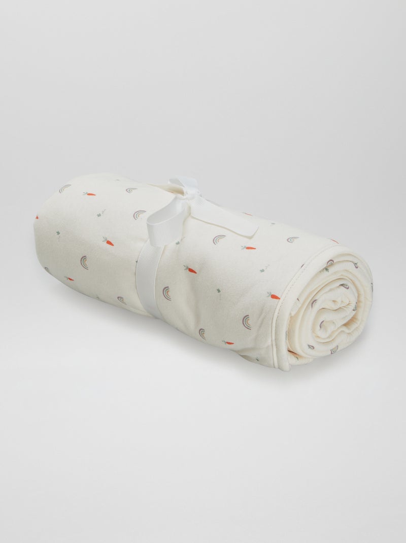 Fleece dekentje WIT - Kiabi